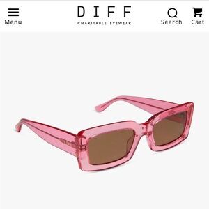 *NEW* DIFF EYEWEAR INDY SUNGLASSES COLOR: Candy Pink Crystal Brown Sunglasses